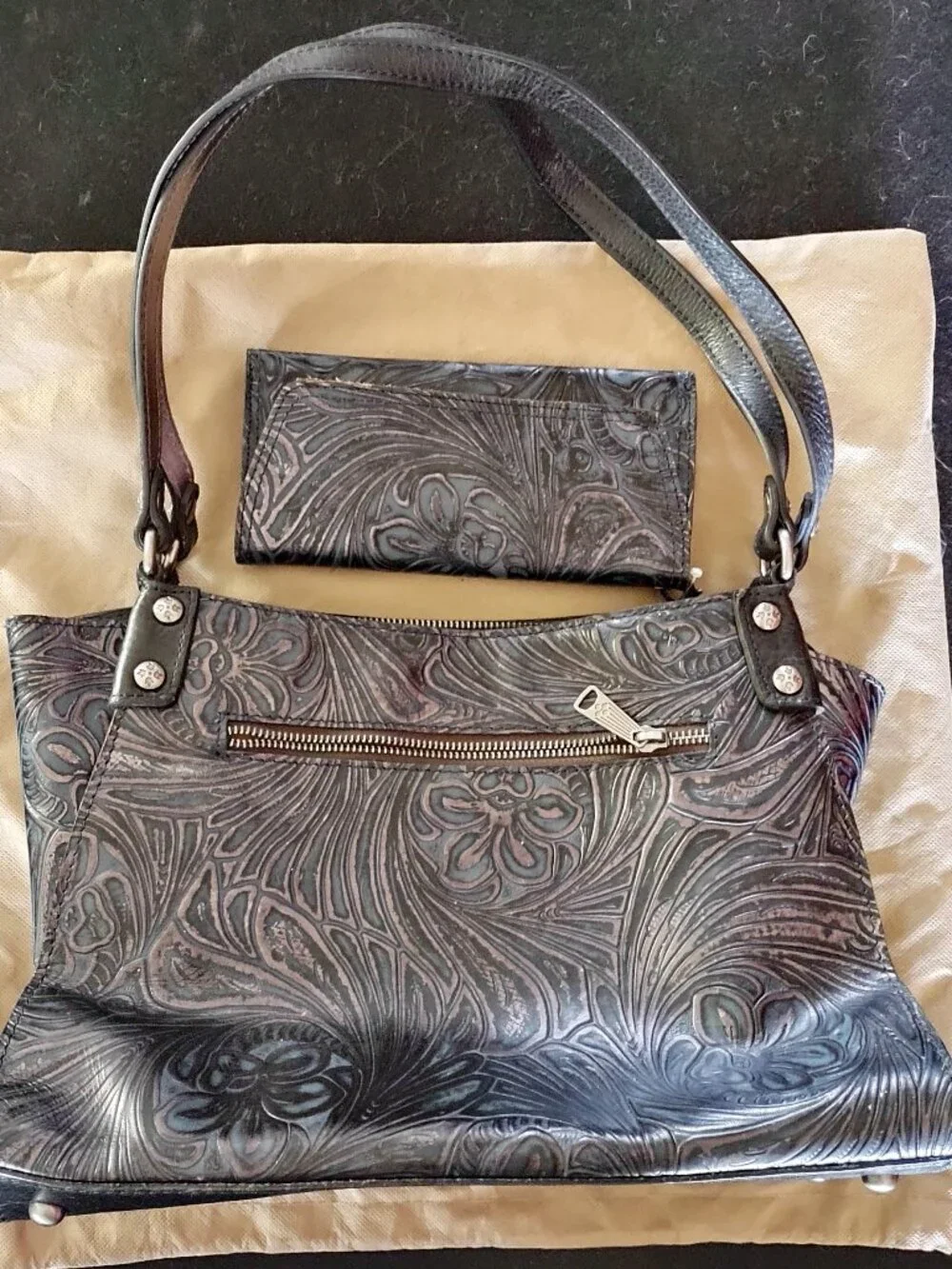 Patricia Nash Satchel Bag w/Matching Wallet - NWOT!